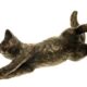 Suzie Marsh Stretching Maxim cat sculpture