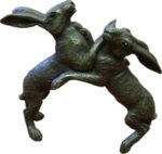 Suzie Marsh Small Boxing Hares sculpture