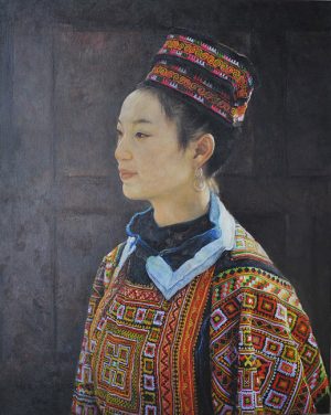 Shen Ming Cun Tapestry Hat & Coat, Miao Tribe realistic artwork for sale
