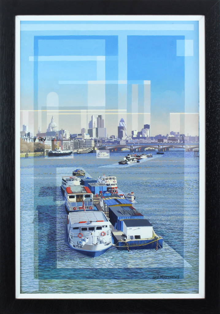 Les Matthews The Thames London framed