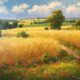Gerhard Nesvadba Wheat Field landscape painting for sale