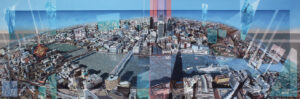 Les Matthews In The Shadow Of The Shard London Art for sale panoramic art print
