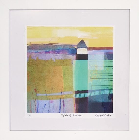 Elaine Coles Spring Evening framed Abstract Colourful Artwork