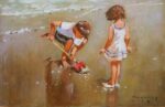 John Haskins Out Of His Depth children seaside art for sale