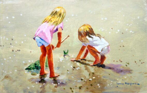 John Haskins Welcome To My Beach summer painting for sale