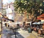 John Hammond Morning Coffee Leafy Square painting