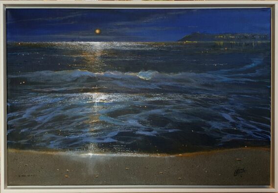 Howard Birchmore St Ives Cornwall at Night framed
